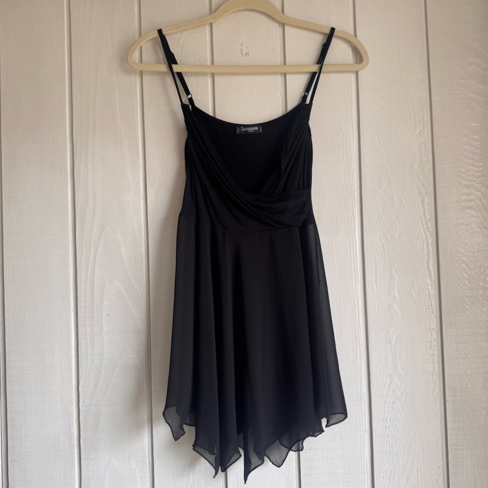 Sinéquanone Black Sleeveless Asymetrical Hem Blouse